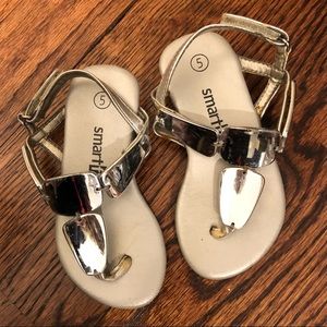 Smartfit Embellished T Strap Sandal. Size 5.